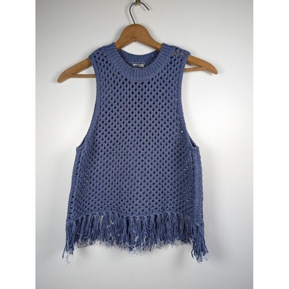 Urban Outfitters ecote Crochet Sweater Top Small Cottagecore Boho Indie Festival - Picture 1 of 5